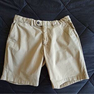 Suitsupply Taupe Slim Leg Shorts